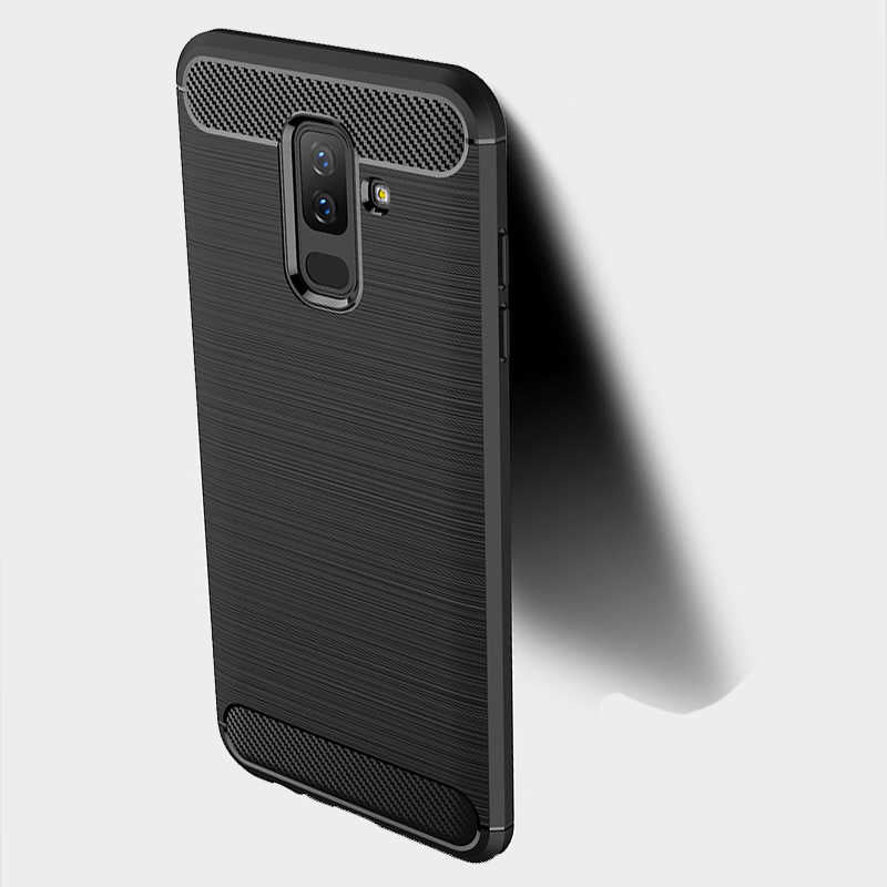 Galaxy A6 Plus 2018 Kılıf Zore Room Silikon Kapak Siyah