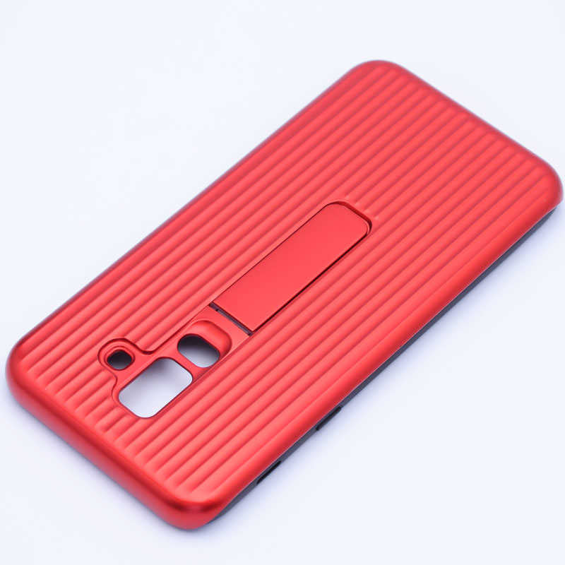 Galaxy A6 Plus 2018 Kılıf Zore Wave Standlı Mıknatıslı Kapak Mor