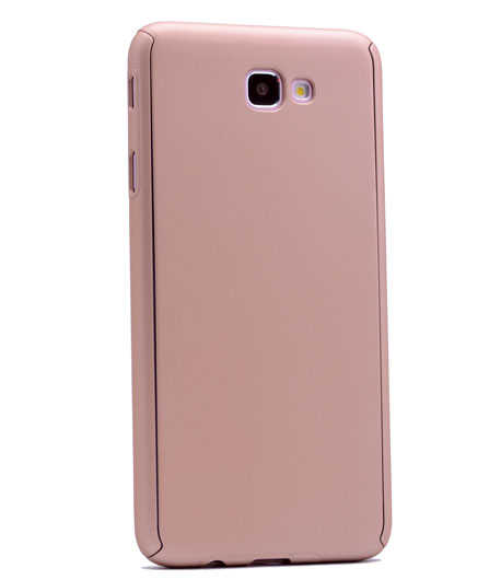 Galaxy A7 2016 Kılıf Zore 360 3 Parçalı Rubber Kapak Gold