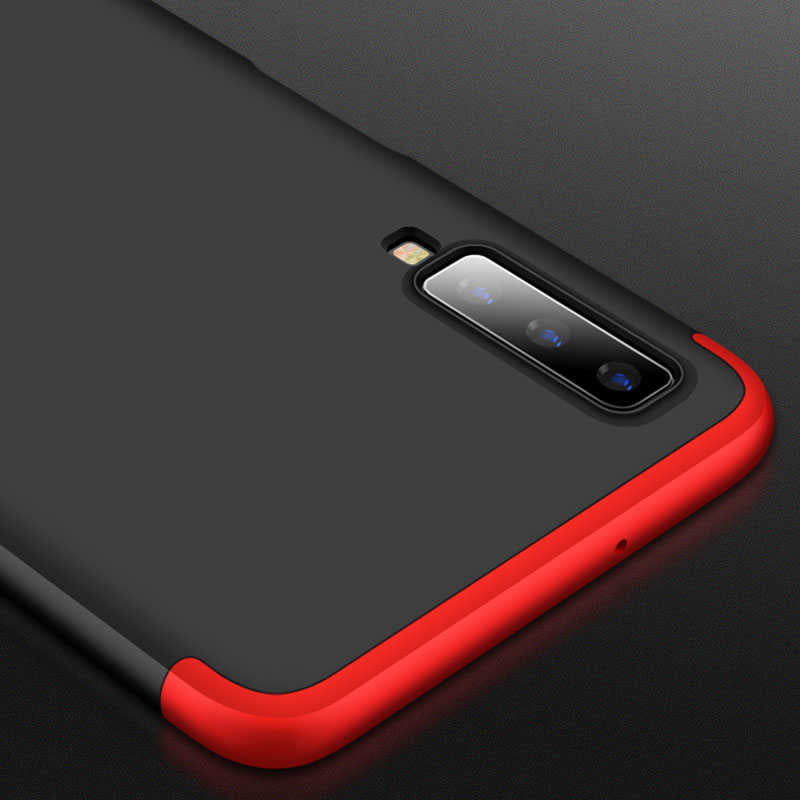 Galaxy A7 2018 Kılıf Zore Ays Kapak Siyah-Mavi