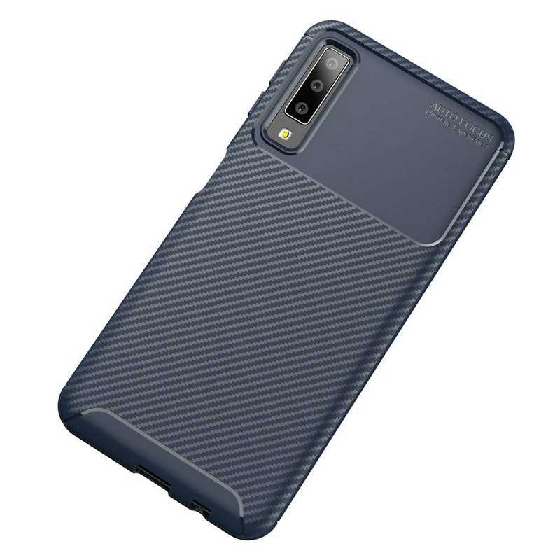 Galaxy A7 2018 Kılıf Zore Negro Silikon Kapak Kahverengi