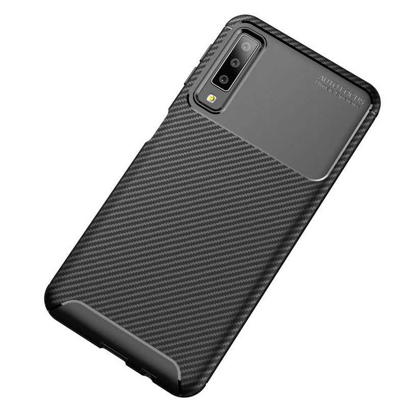 Galaxy A7 2018 Kılıf Zore Negro Silikon Kapak Lacivert