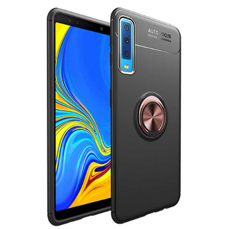 Galaxy A7 2018 Kılıf Zore Ravel Silikon Kapak Mavi