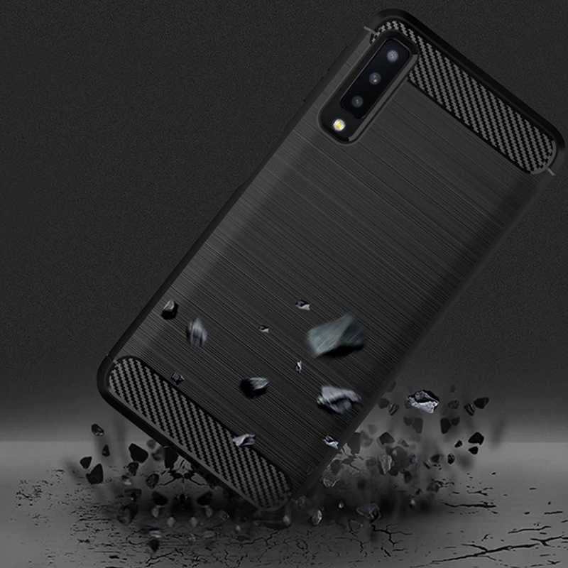 Galaxy A7 2018 Kılıf Zore Room Silikon Kapak Gri