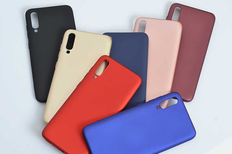 Galaxy A70 Kılıf Zore Premier Silikon Kapak Mürdüm