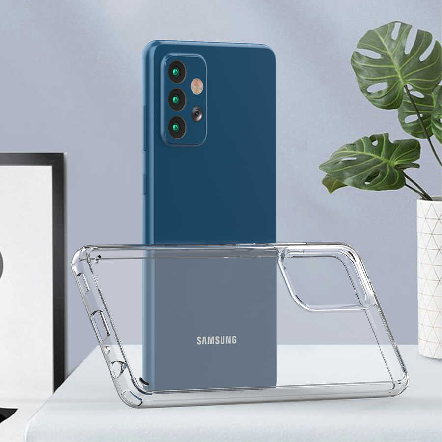 Galaxy A72 Kılıf Zore Coss Kapak Renksiz