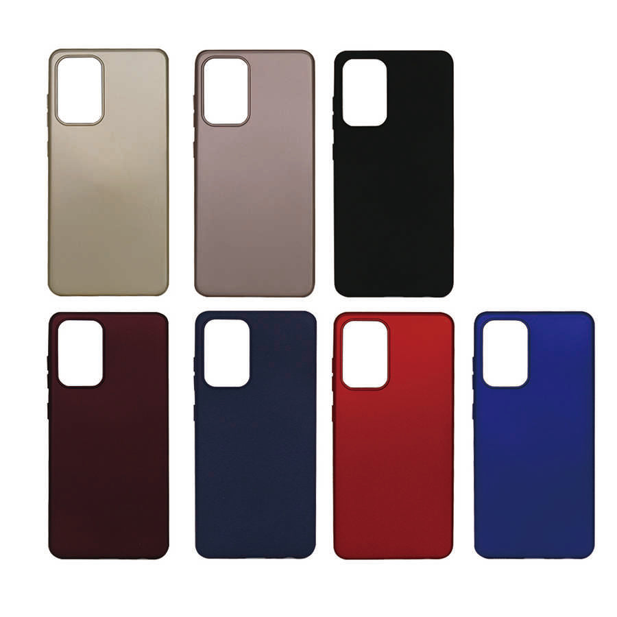 Galaxy A72 Kılıf Zore Premier Silikon Kapak Mürdüm