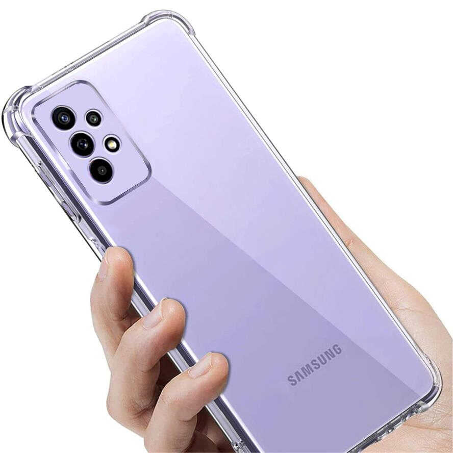 Galaxy A73 Kılıf Zore Kamera Korumalı Nitro Anti Shock Silikon Renksiz