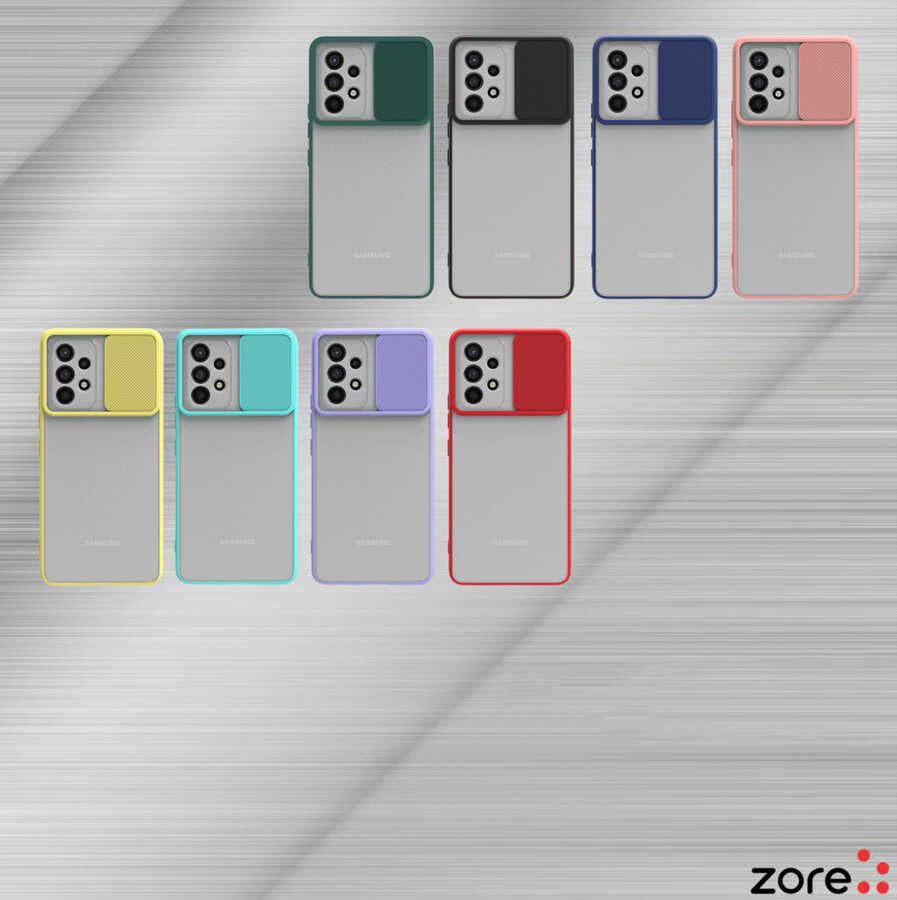 Galaxy A73 Kılıf Zore Lensi Kapak Siyah
