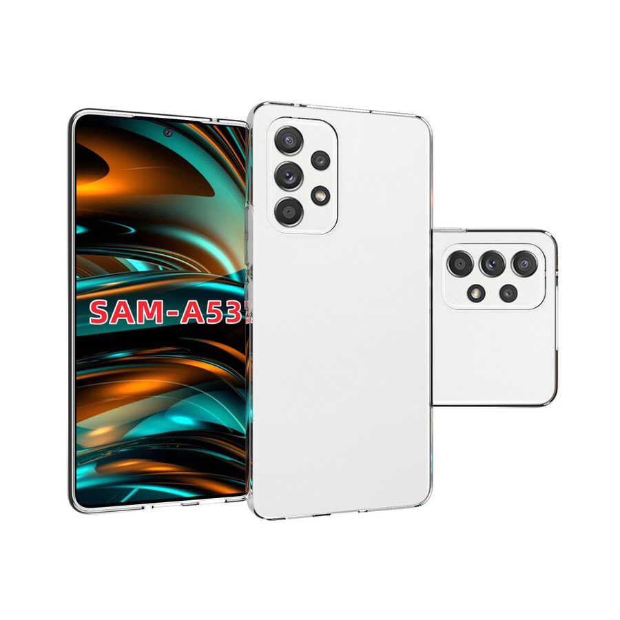 Galaxy A73 Kılıf Zore Süper Silikon Kapak Renksiz