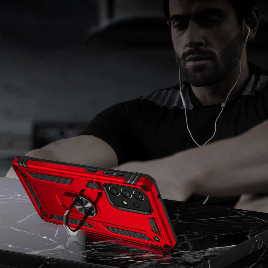 Galaxy A73 Kılıf Zore Vega Kapak Kırmızı