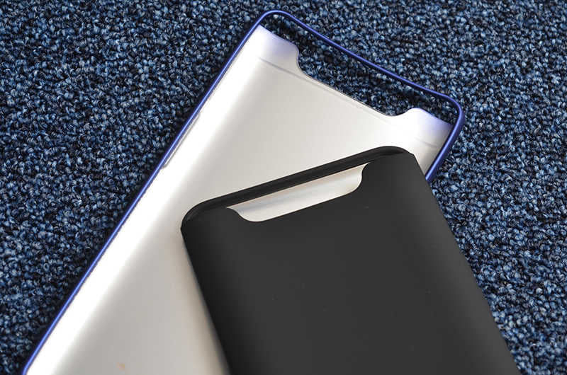 Galaxy A80 Kılıf Zore Premier Silikon Kapak Mürdüm