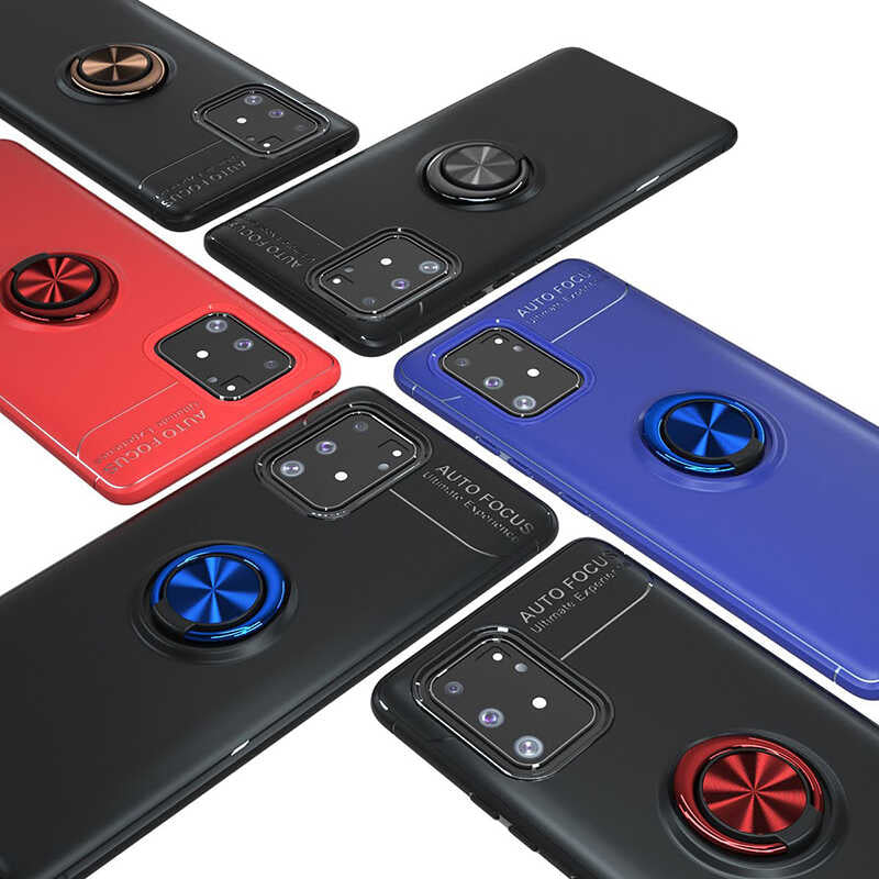 Galaxy A91 (S10 Lite) Kılıf Zore Ravel Silikon Kapak Siyah