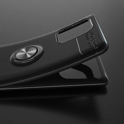 Galaxy A91 (S10 Lite) Kılıf Zore Ravel Silikon Kapak Siyah-Rose Gold