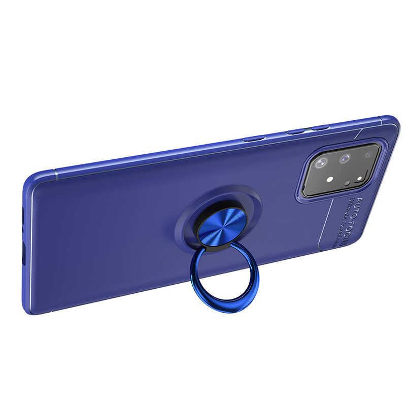 Galaxy A91 (S10 Lite) Kılıf Zore Ravel Silikon Kapak Mavi
