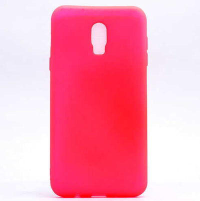 Galaxy C8 Kılıf Zore Premier Silikon Kapak Pembe