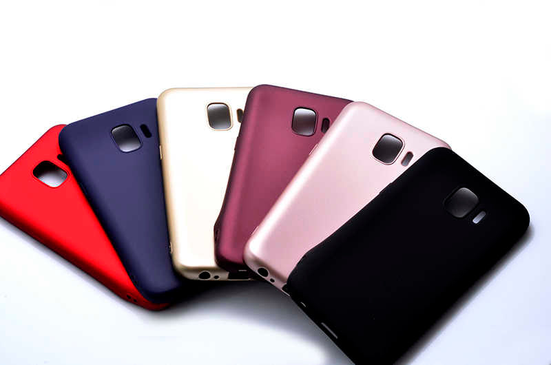 Galaxy J2 Core Kılıf Zore Premier Silikon Kapak Mürdüm