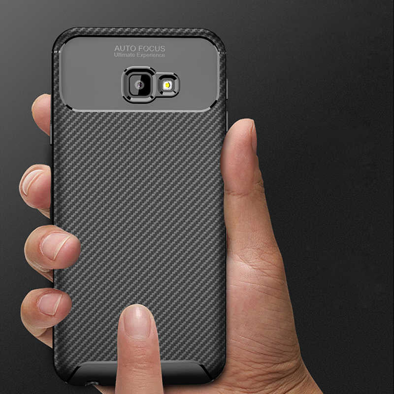 Galaxy J4 Plus Kılıf Zore Negro Silikon Kapak Kahverengi