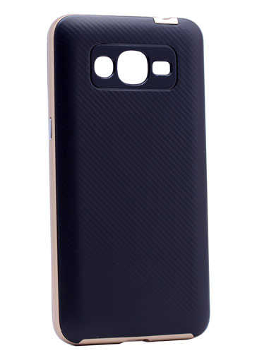 Galaxy J5 2016 Kılıf Zore İnce Mono Karbon Silikon Kapak Lacivert