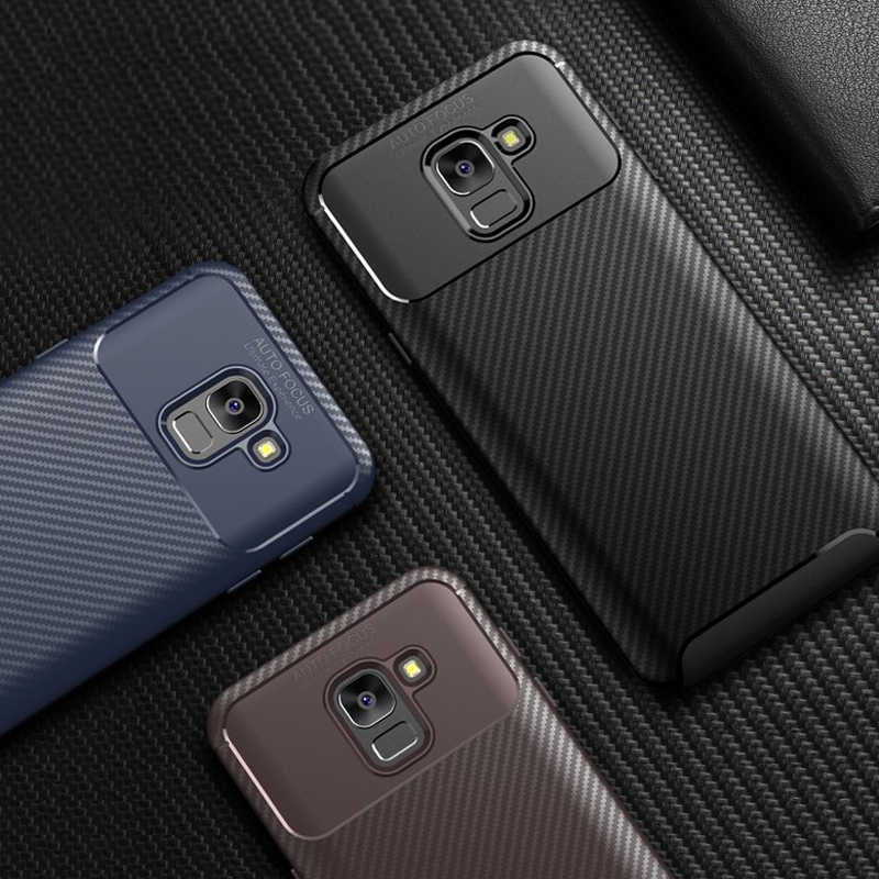 Galaxy J6 Kılıf Zore Negro Silikon Kapak Kahverengi