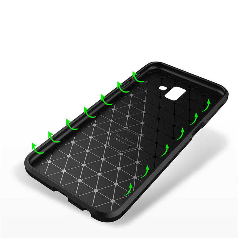 Galaxy J6 Plus Kılıf Zore Negro Silikon Kapak Siyah