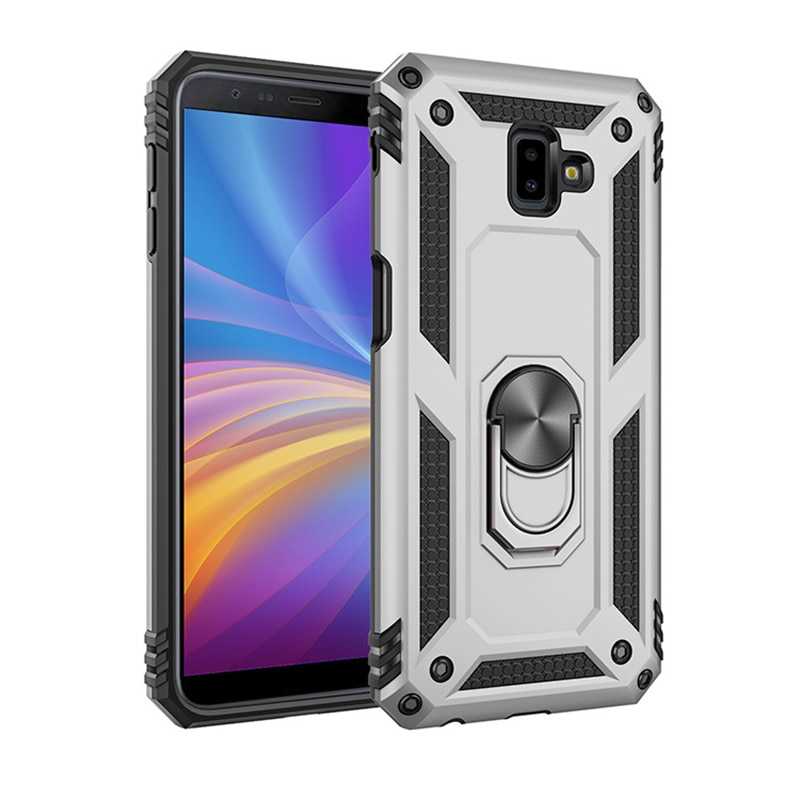 Galaxy J6 Plus Kılıf Zore Vega Kapak Gri
