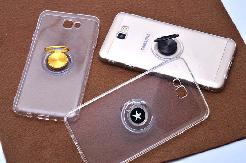 Galaxy J7 Prime Kılıf Zore Les Silikon Gri