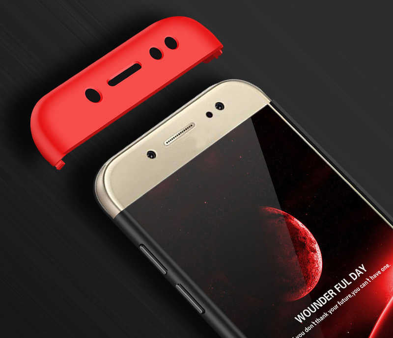 Galaxy J730 Pro Kılıf Zore Ays Kapak Siyah-Kırmızı