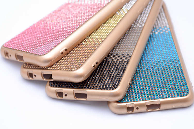 Galaxy J8 Kılıf Zore Mat Lazerli Taşlı Silikon Mavi