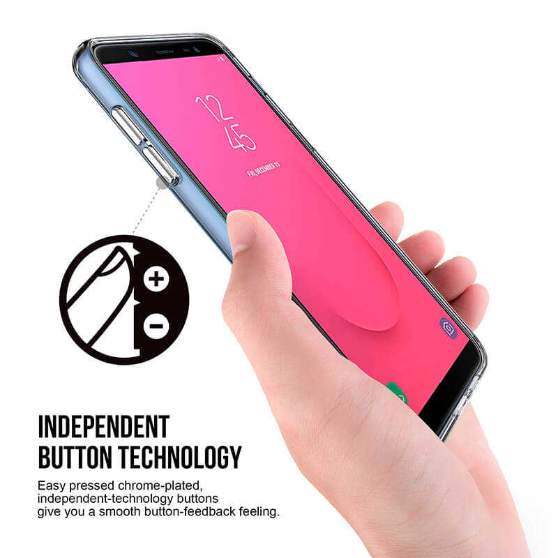 Galaxy J8 Kılıf Zore Gard Silikon Renksiz