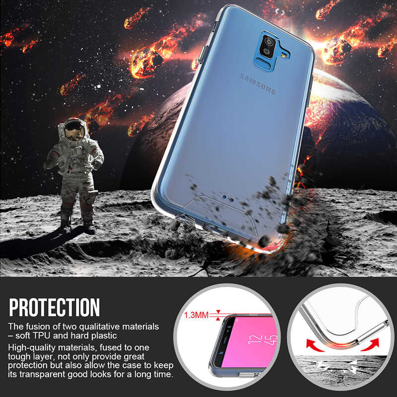 Galaxy J8 Kılıf Zore Gard Silikon Renksiz