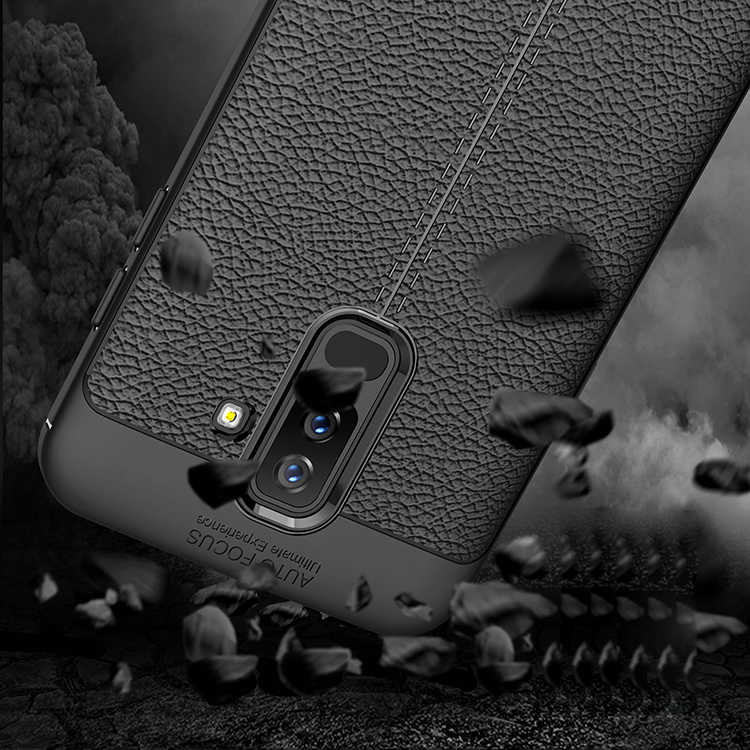 Galaxy J8 Kılıf Zore Niss Silikon Kapak Lacivert