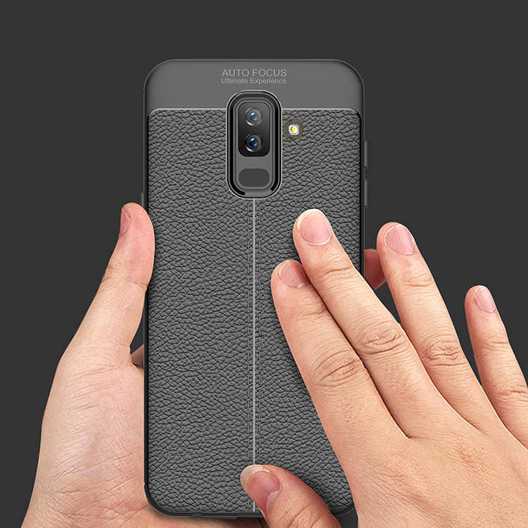 Galaxy J8 Kılıf Zore Niss Silikon Kapak Lacivert