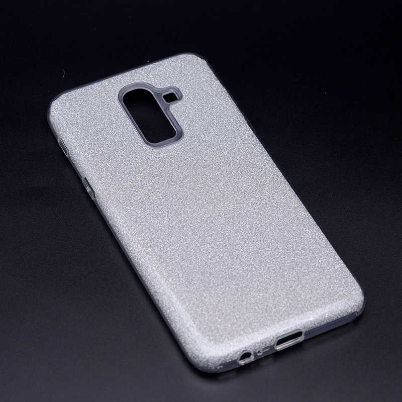 Galaxy J8 Kılıf Zore Shining Silikon Siyah