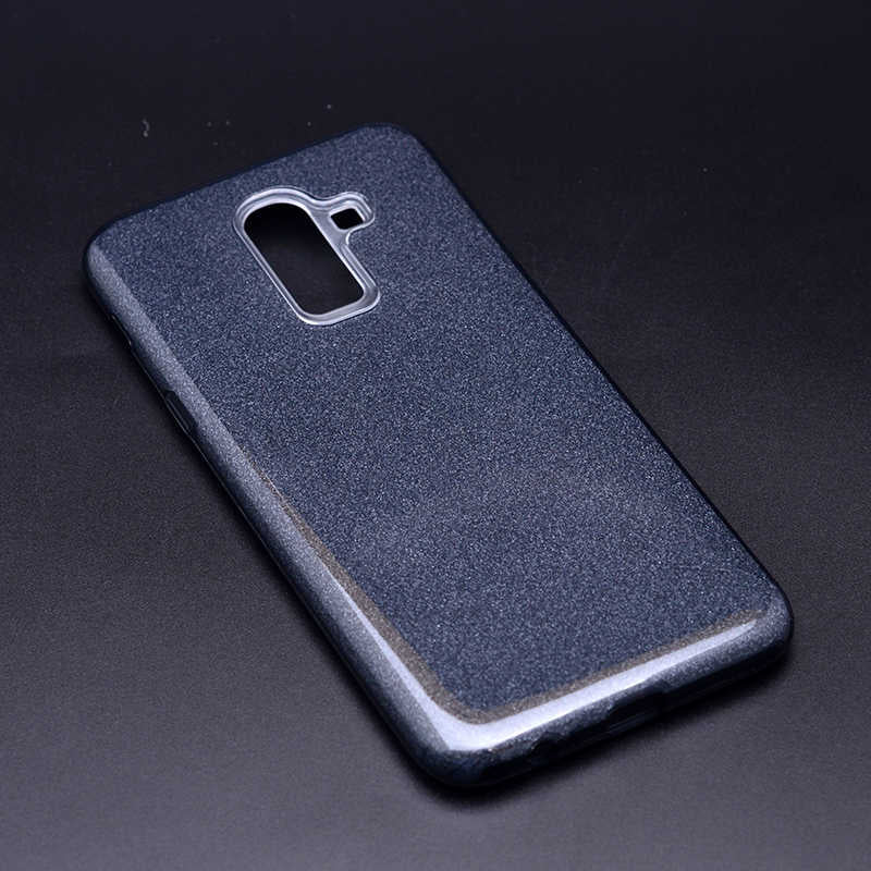 Galaxy J8 Kılıf Zore Shining Silikon Siyah