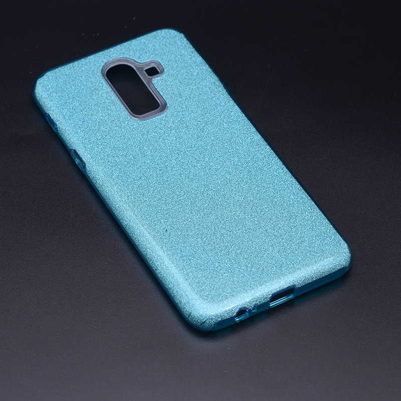 Galaxy J8 Kılıf Zore Shining Silikon Mavi