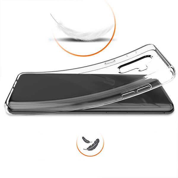 Galaxy J8 Kılıf Zore Süper Silikon Kapak Renksiz