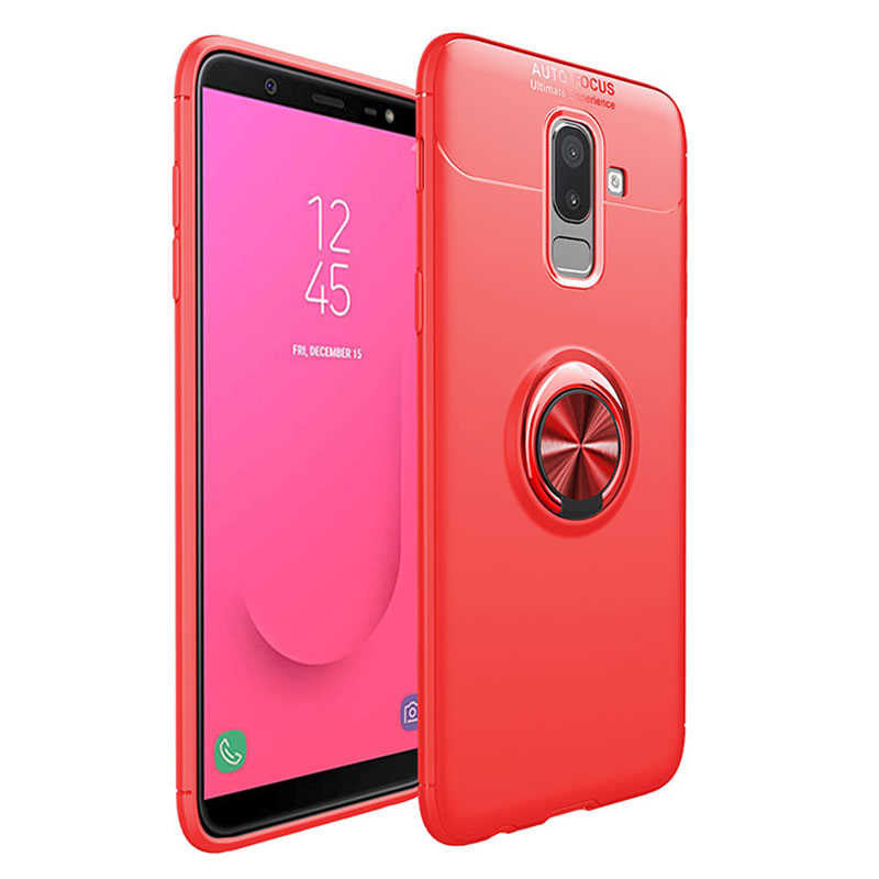Galaxy J8 Kılıf Zore Ravel Silikon Kapak Kırmızı