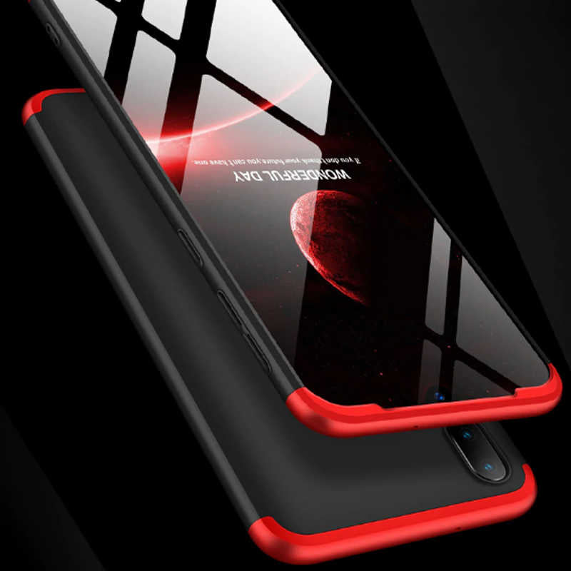 Galaxy M10 Kılıf Zore Ays Kapak Siyah-Kırmızı