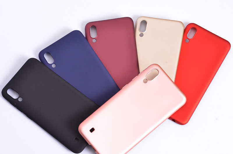 Galaxy M10 Kılıf Zore Premier Silikon Kapak Mürdüm