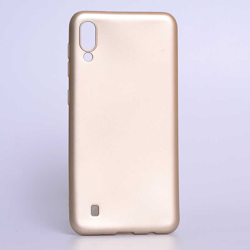Galaxy M10 Kılıf Zore Premier Silikon Kapak Gold