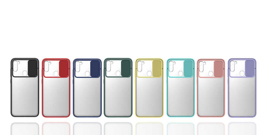 Galaxy M11 Kılıf Zore Lensi Kapak Lacivert