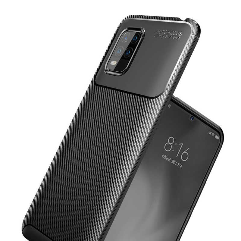 Xiaomi Mi 10 Lite Kılıf Zore Negro Silikon Kapak Kahverengi