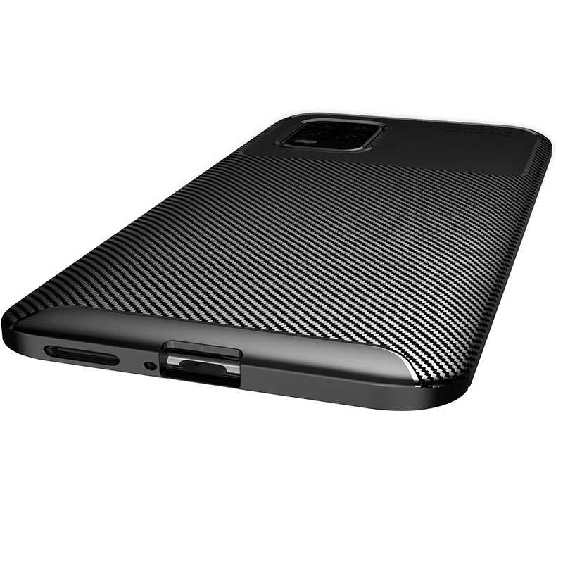 Xiaomi Mi 10 Lite Kılıf Zore Negro Silikon Kapak Kahverengi