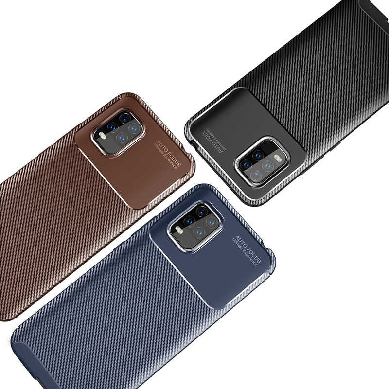 Xiaomi Mi 10 Lite Kılıf Zore Negro Silikon Kapak Kahverengi