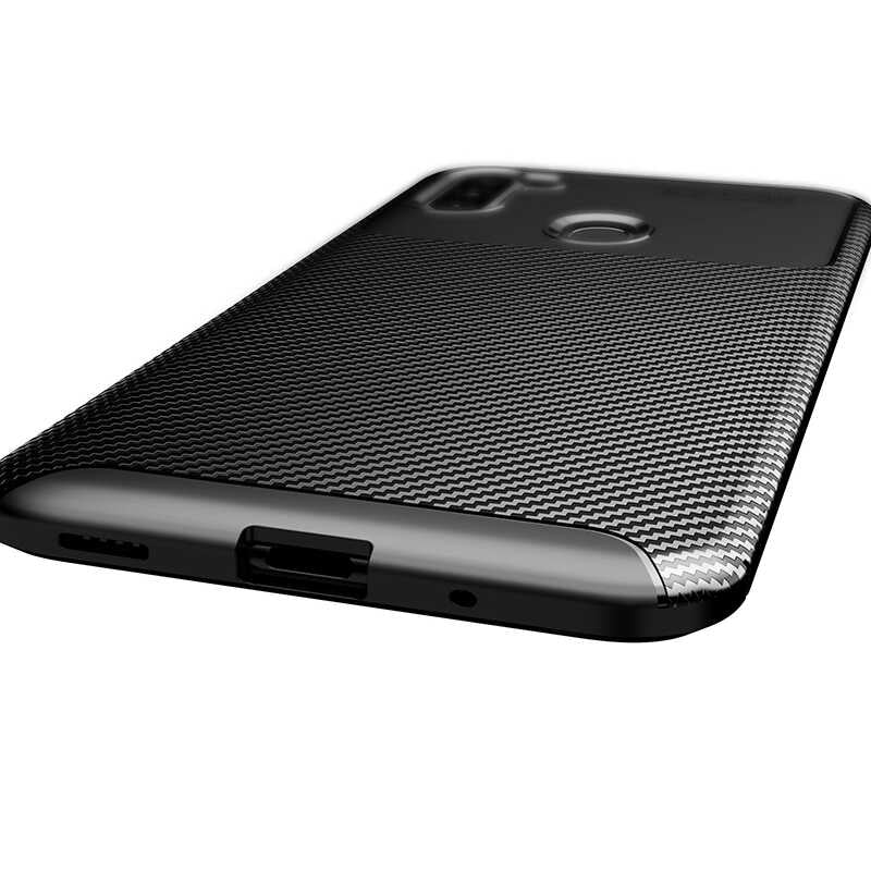 Galaxy M11 Kılıf Zore Negro Silikon Kapak Kahverengi