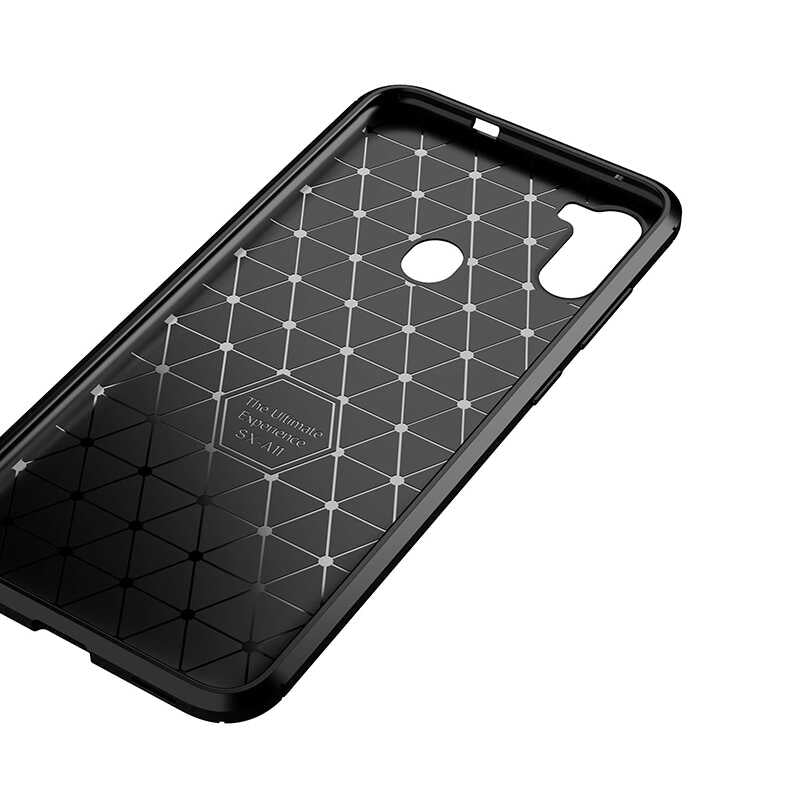 Galaxy M11 Kılıf Zore Negro Silikon Kapak Siyah