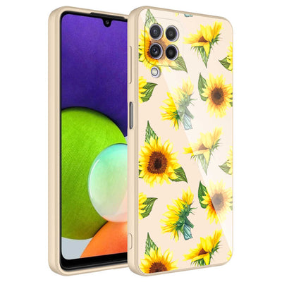 Galaxy M12 Kılıf Kamera Korumalı Desenli Sert Silikon Zore Epoksi Kapak NO6