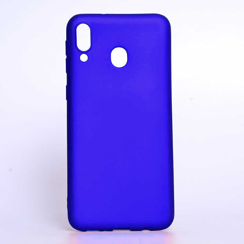 Galaxy M20 Kılıf Zore Premier Silikon Kapak Saks Mavi