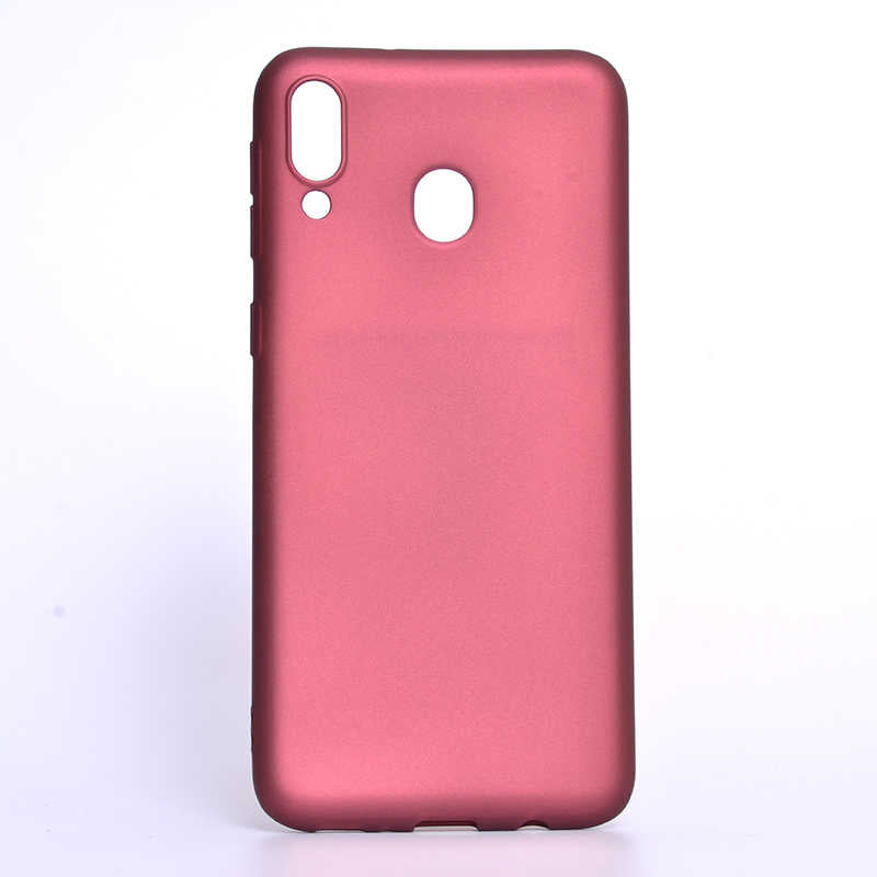 Galaxy M20 Kılıf Zore Premier Silikon Kapak Mürdüm